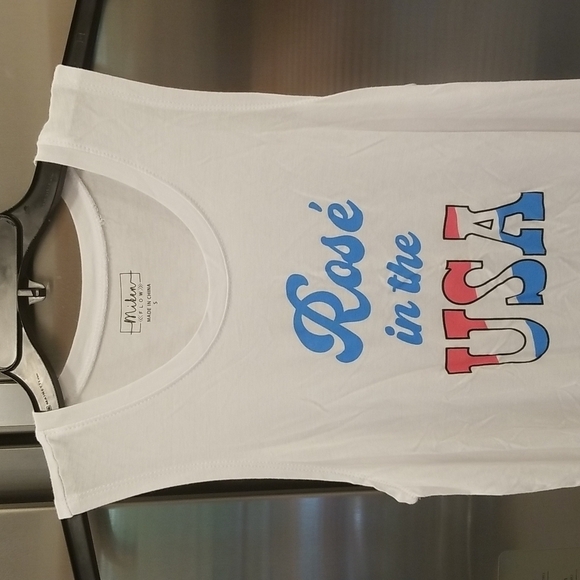 💕MIKEN FLOW💕 Graphic Tank Top ROSE IN THE USA S - Picture 3 of 7